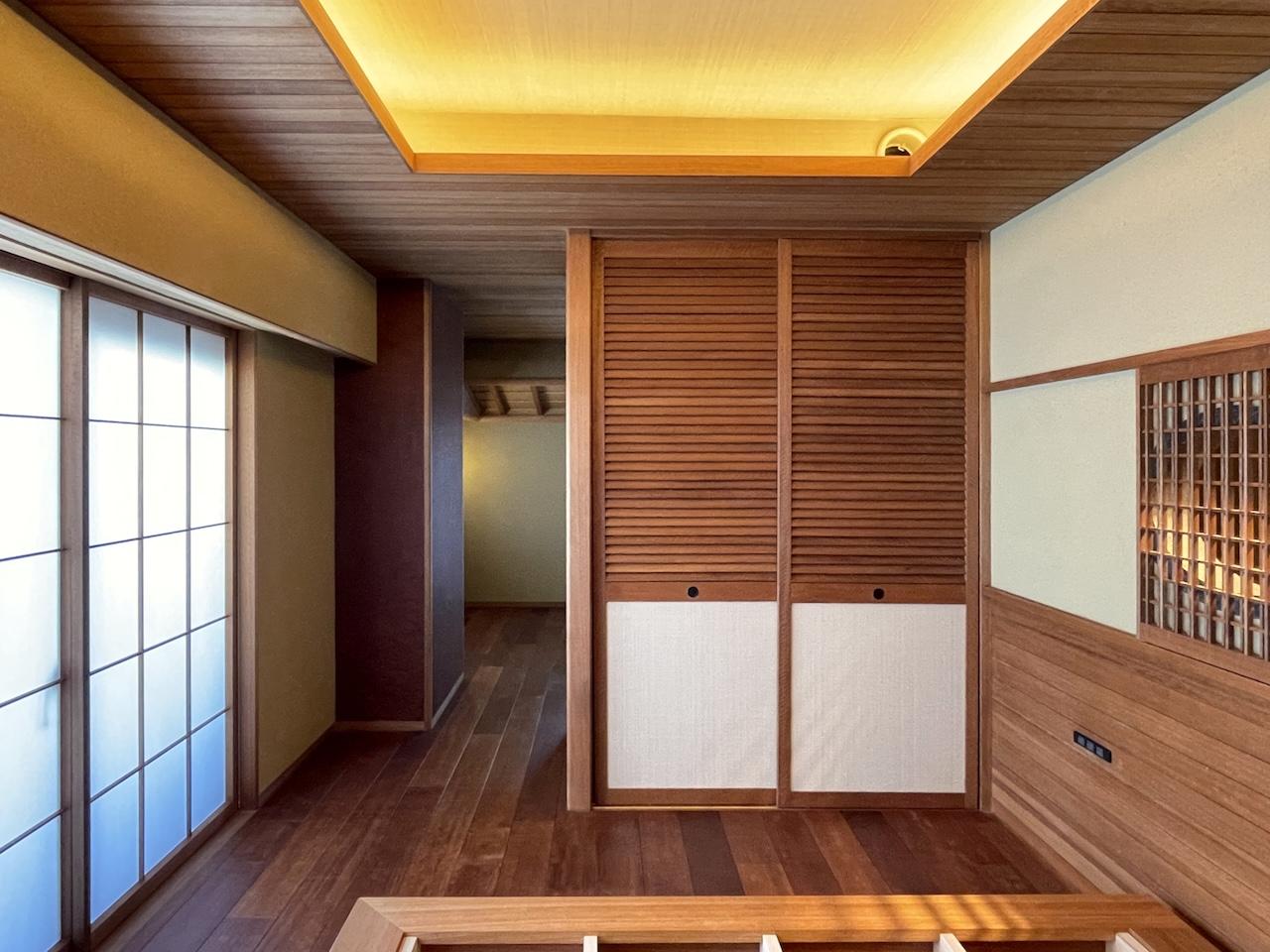 福岡市中央区梅光園の売買物件/寝室。細かい箇所まですべて職人の技が光ってます。