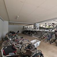 福岡市西区今宿青木の売買物件/駐輪場スペース。管理が行き届いている様子がうかがえます。