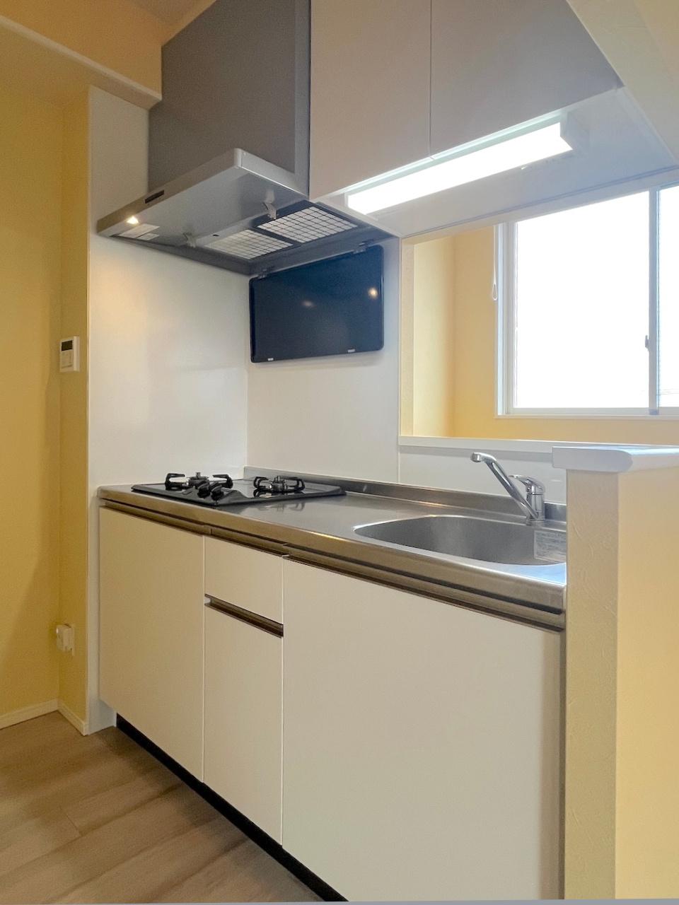福岡市城南区飯倉の賃貸物件/キッチンは2口でゆったり。