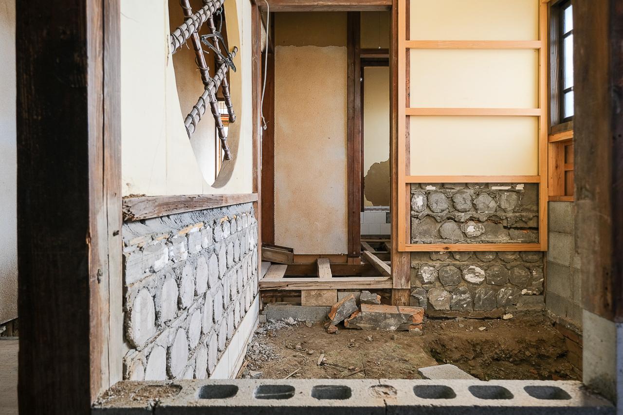 うきは市吉井町の賃貸物件/こちらがキッチンスペースになるのかな。