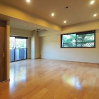 福岡市中央区赤坂の売買物件/床はフローリング、壁はクロスに、ダウンライトの照明です。