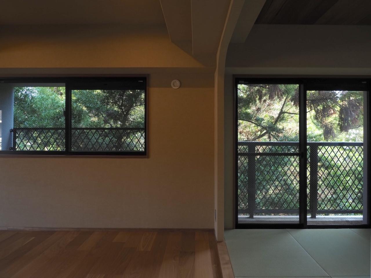 福岡市中央区赤坂の売買物件/緑がすぐそこに感じる空間です。