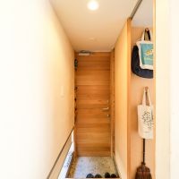 大分県日田市大字田島の売買物件/浴室横が裏玄関。