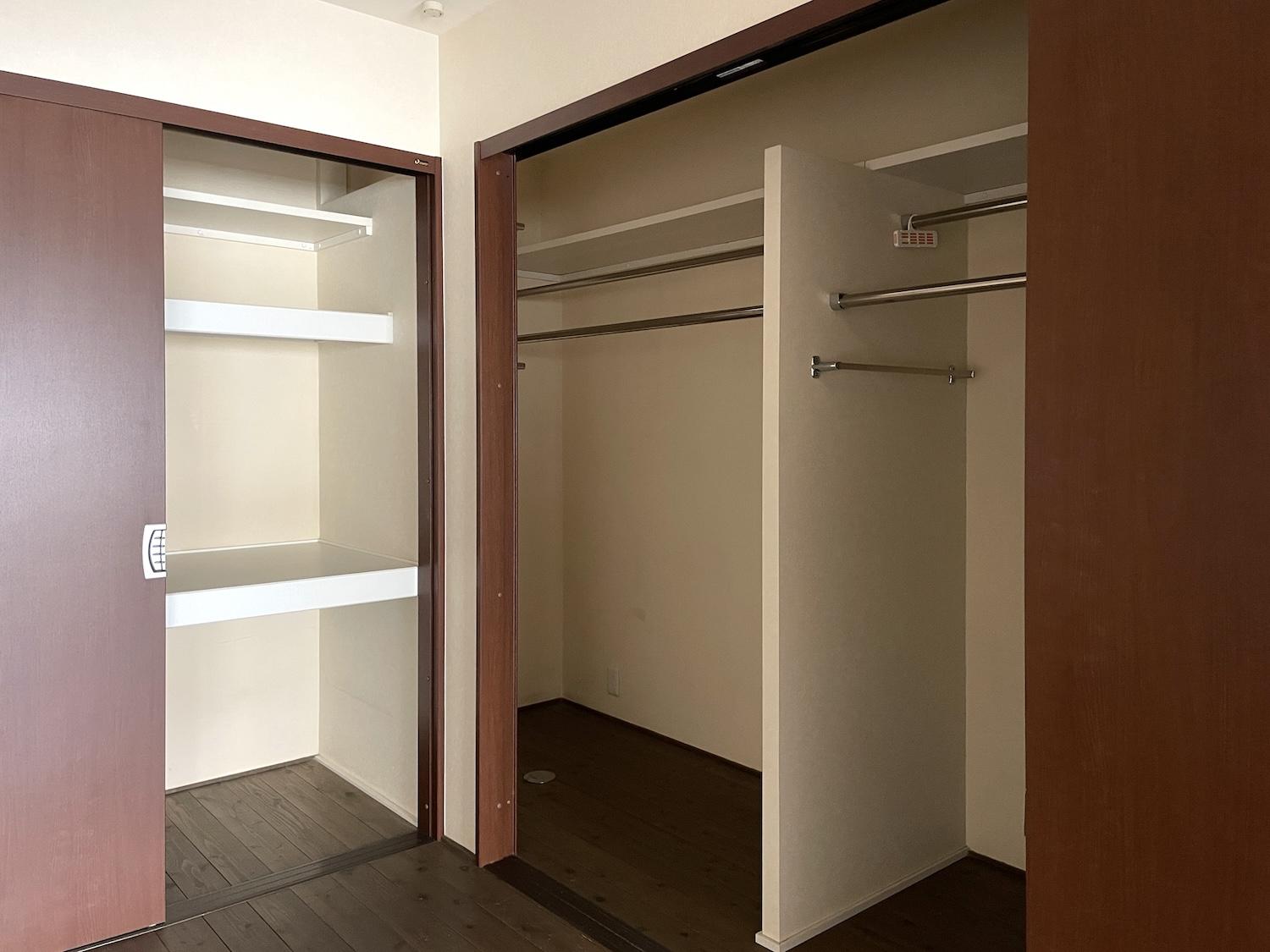 北九州市門司区東本町の賃貸物件/衣類をたくさん掛けられる仕様です