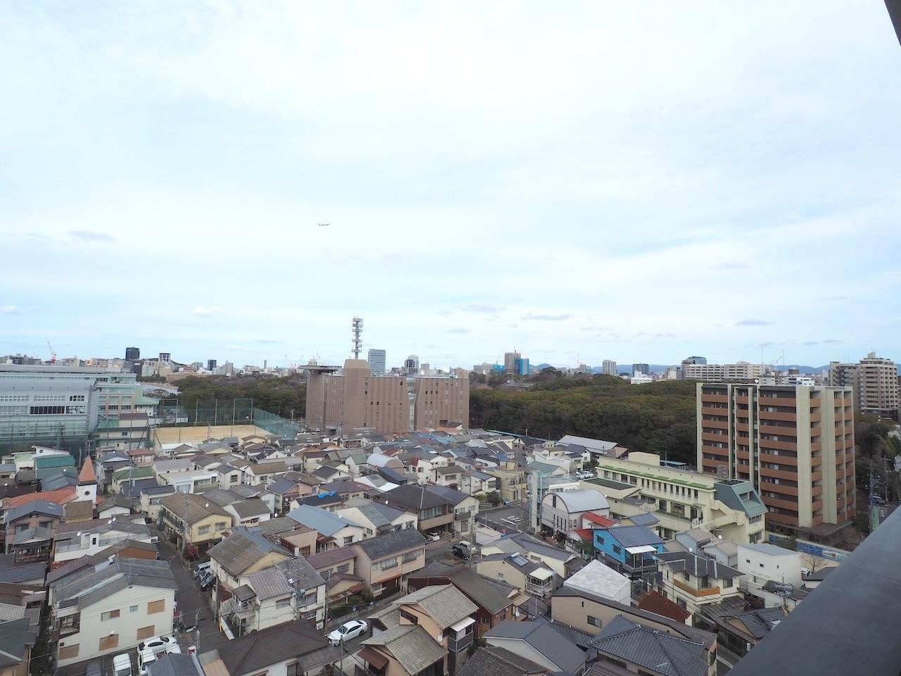福岡市中央区六本松の賃貸物件/裏六本松と護國神社、大濠公園の緑が見渡せます。