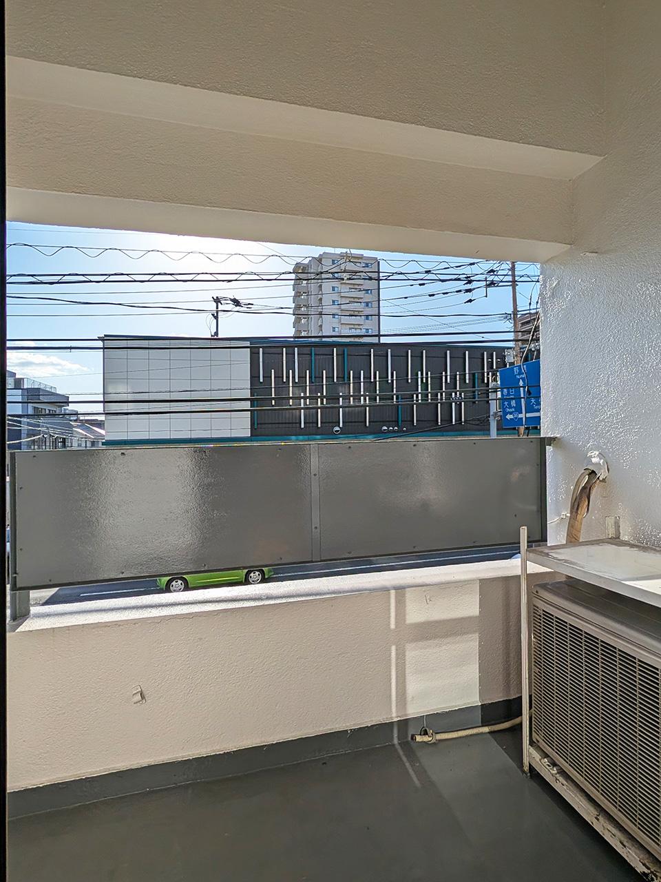 福岡市南区清水の賃貸物件/バルコニー。可もなく不可もなく。