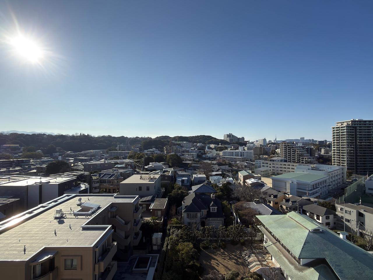 福岡市中央区平尾の賃貸物件/景色を遮るものは、何もなく遠くまで見渡せます。