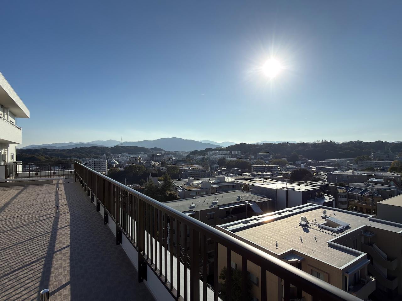 福岡市中央区平尾の賃貸物件/どこを見ても遠くが見えます。