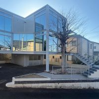 福岡県大野城市大城の売買物件/外階段で2階が玄関。