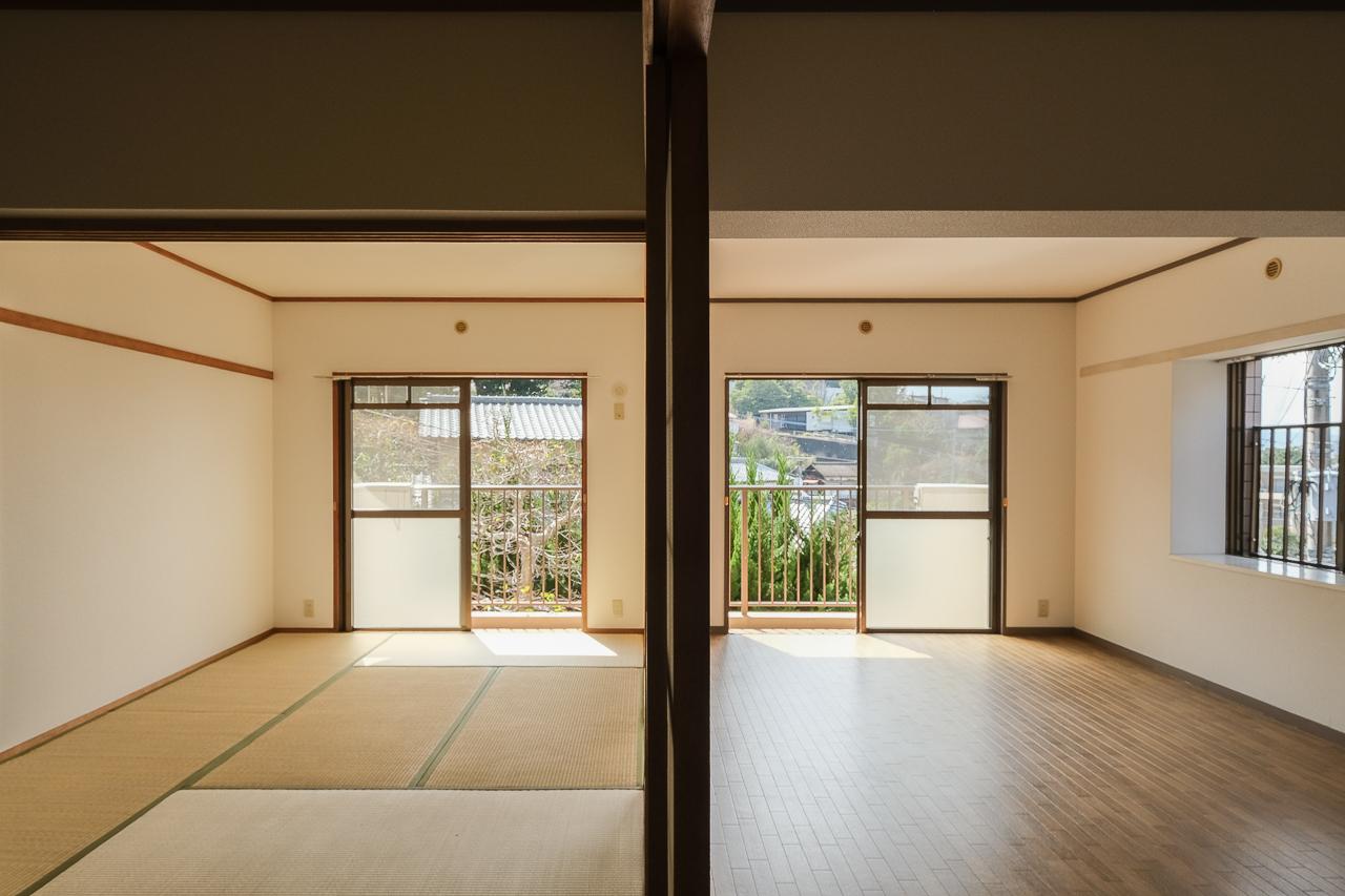 福岡市中央区谷の賃貸物件/襖を外して広いリビングにしてもいいかも！