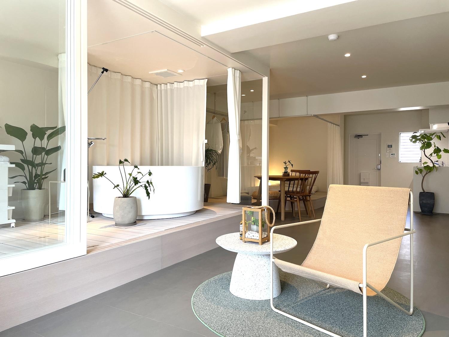 北九州市小倉北区大手町の売買物件/湯船に浸かりながら、映画を見たり、音楽を聴いたり。