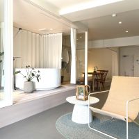 北九州市小倉北区大手町の売買物件/湯船に浸かりながら、映画を見たり、音楽を聴いたり。