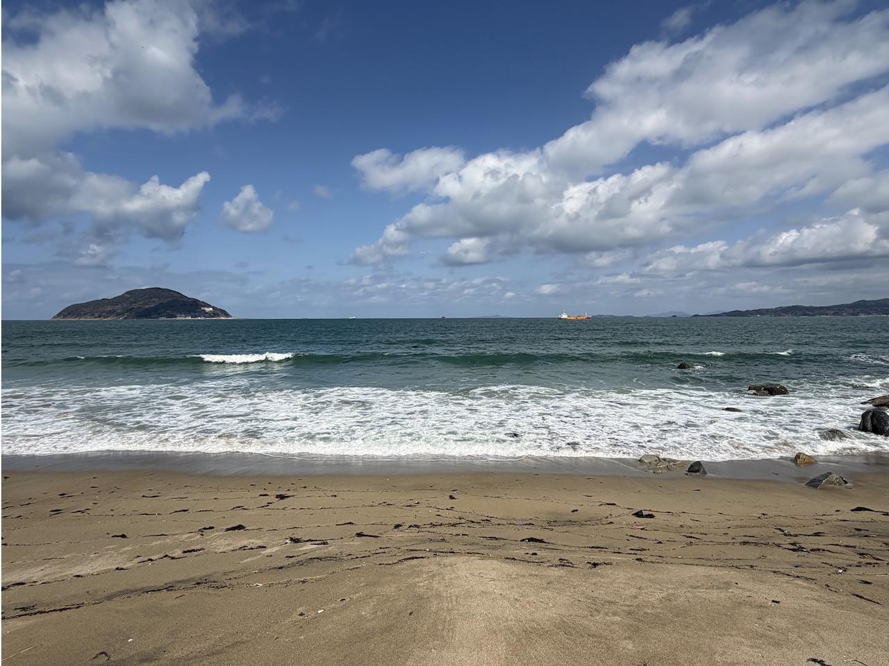 福岡市西区大字宮浦の賃貸物件/プライベートビーチに到着。