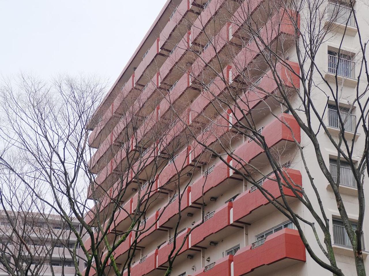 福岡市中央区赤坂の売買物件/けやき通りにある、えんじ&times;白色のあの建物が登場です。