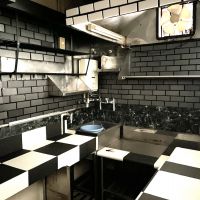 福岡県直方市古町の賃貸物件/元飲食店の区画の厨房スペース。