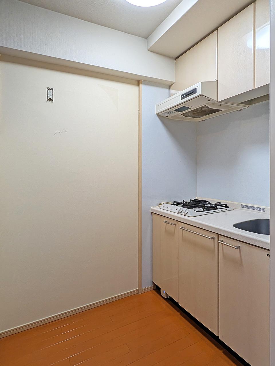 福岡市中央区今泉の賃貸物件/小振りながら2口コンロ付き。