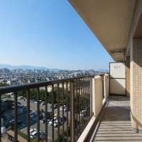 福岡市西区愛宕浜の売買物件/南向きバルコニー。こちらはこちらで抜け感も。