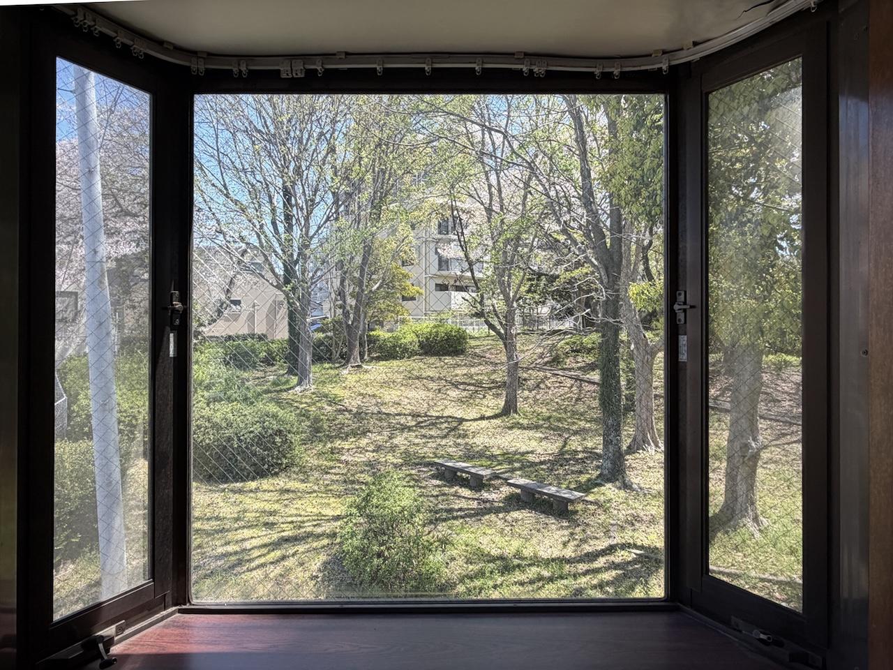 福岡市中央区小笹の賃貸物件/住居区画：こちらのお部屋からも緑地ビュー。