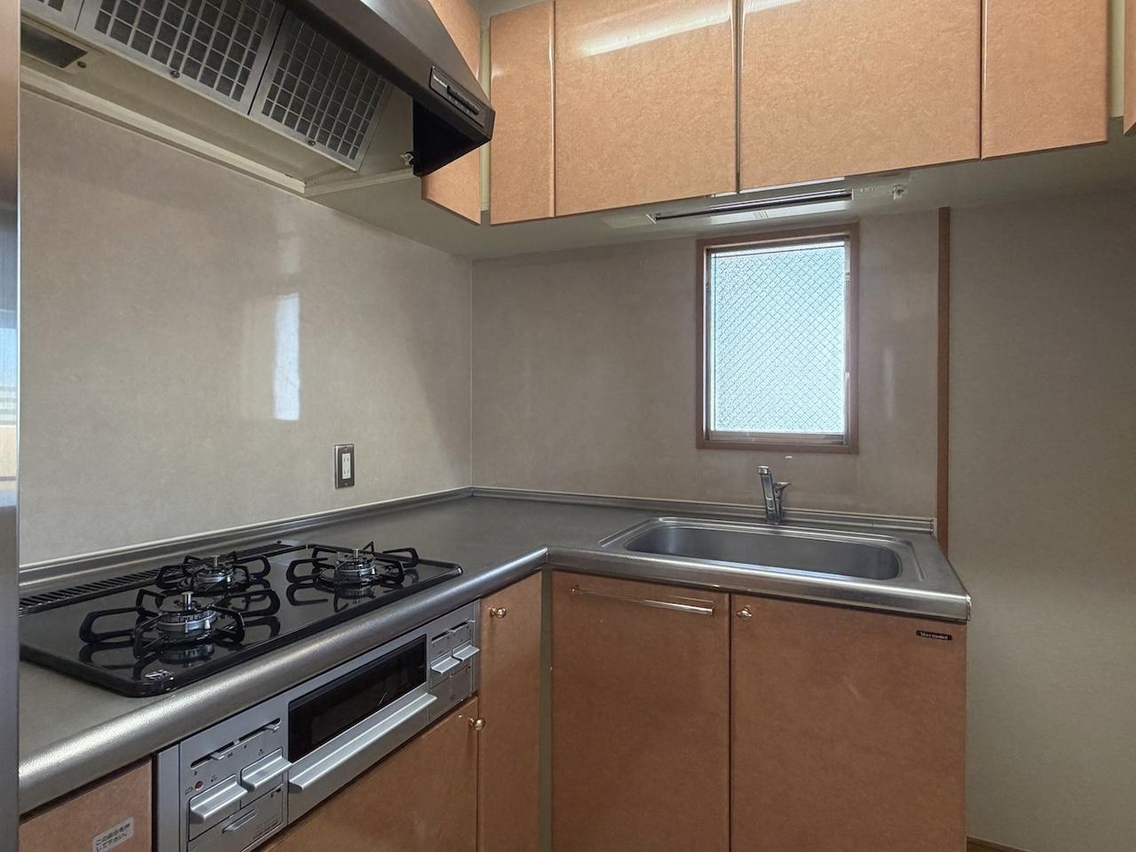 福岡市南区大楠の賃貸物件/L字のシステムキッチン