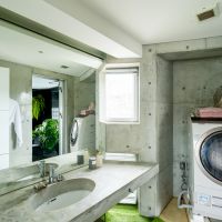 福岡市中央区六本松の賃貸物件/洗面所も一貫して素敵。