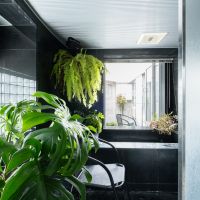 福岡市中央区六本松の賃貸物件/なんだこの素敵なお風呂。3階に持ってきたこの配置がいい。バルコニーに面していて、光も風も気持ちいい。