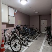 福岡市中央区今泉の賃貸物件/屋内駐輪場。