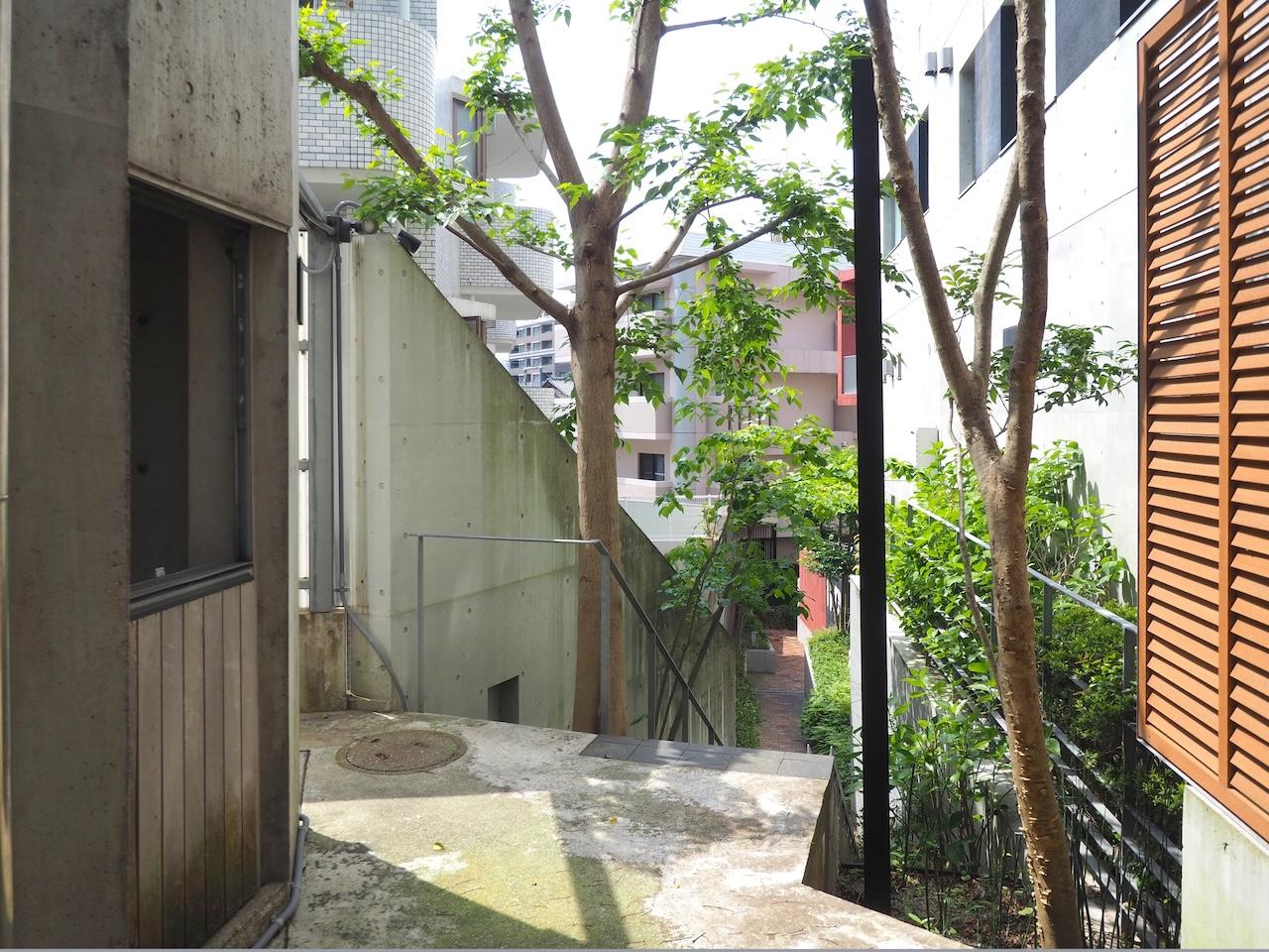 福岡市中央区桜坂の賃貸物件/この細い道を通ってお部屋へ