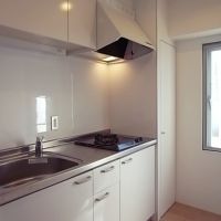 福岡市中央区大手門の賃貸物件/キッチンは2口コンロ。