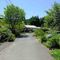 佐賀県佐賀市富士町大字下合瀬の売買物件/右側の敷地も山林の一部を切り開いた対象敷地です。道路も整備されています。左右には大山桜としだれ桜。