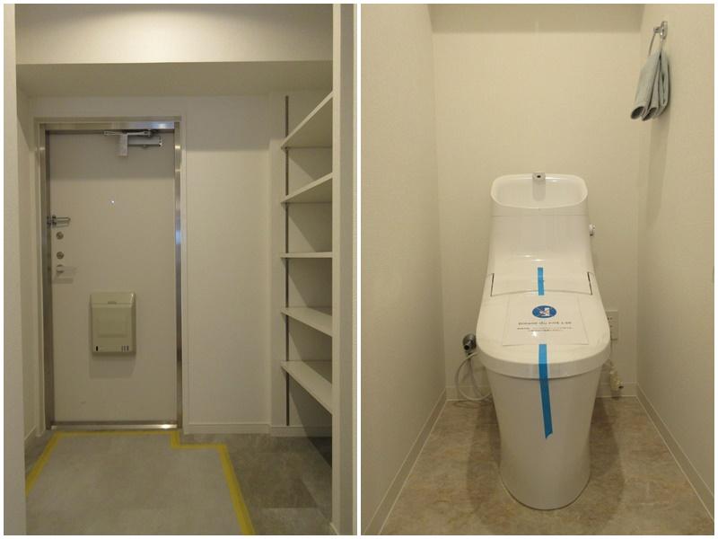 玄関は割とゆったり|トイレも新品