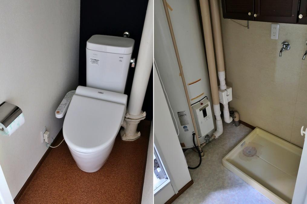 横須賀市秋谷三丁目の賃貸物件/設備はそれなりに古く、お湯は電気温水器