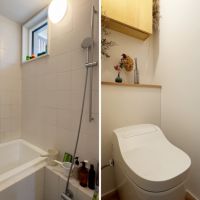 鎌倉市西御門一丁目の賃貸物件/左：風呂｜右：トイレ