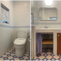 逗子市新宿二丁目の賃貸物件/トイレ、洗面は同室。洗濯機置き場も室内にあります