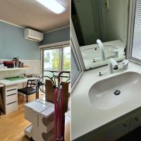 茅ヶ崎市東海岸南四丁目の売買物件/1階の趣味部屋と洗面台｜この造作の洗面台がカッコいいんですよね。それに合わせてリフォームされています。