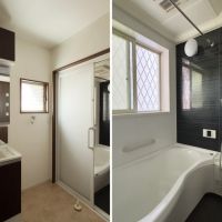 鎌倉市台の賃貸物件/左：洗面｜右：風呂