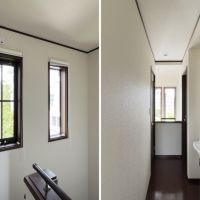 横須賀市湘南国際村一丁目の賃貸物件/左：階段ホール｜右：2階の廊下