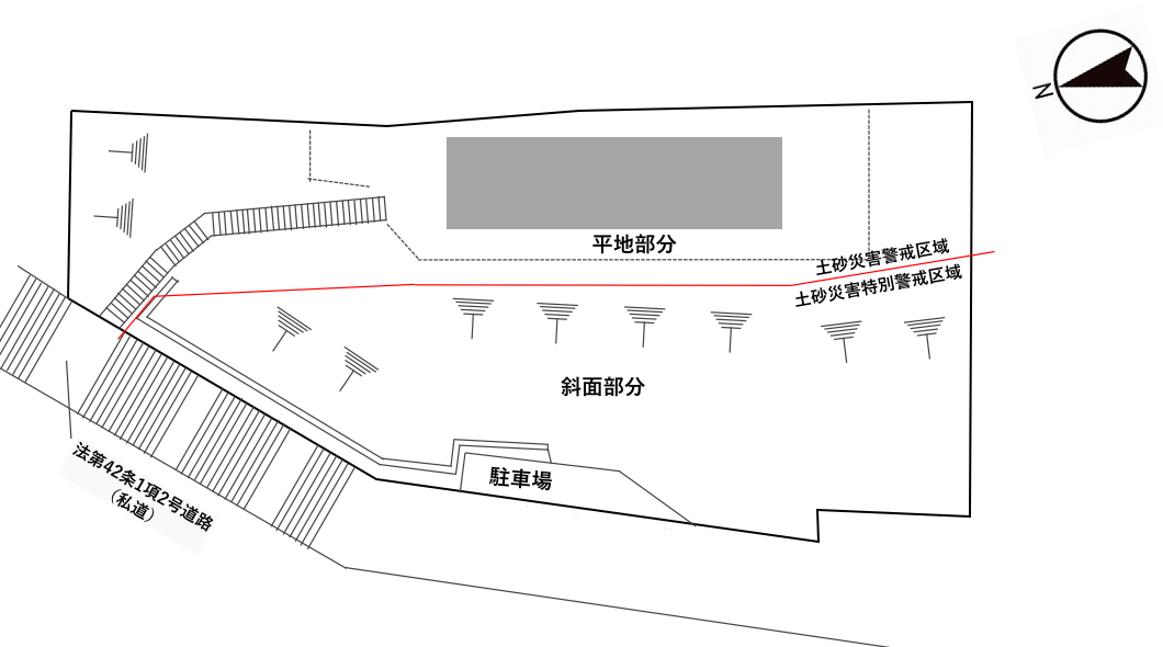 鎌倉市大町六丁目の売買物件/概略敷地図｜昭和46年の公簿から作成しており、現状とは異なる場合があります。