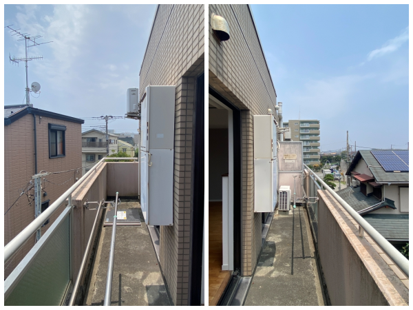 藤沢市鵠沼海岸五丁目の賃貸物件/バルコニー南側│バルコニー東側