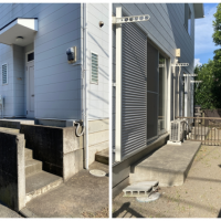 鎌倉市材木座五丁目の賃貸物件/玄関へは階段を数段上ります。│庭スペース