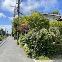 鎌倉市山ノ内の売買物件/前面道路。車の往来は少ないです。左側は横須賀線