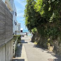葉山町堀内の賃貸物件/前面道路｜この道を海に向かって歩くと、今回の物件があります。