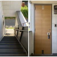 鎌倉市小町二丁目の賃貸物件/階段を上ると玄関です。