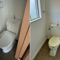 藤沢市江の島一丁目の賃貸物件/左：1階のトイレ｜右：2階のトイレ