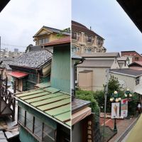 藤沢市江の島一丁目の賃貸物件/左：アジア感のあるバックヤードVIEW｜右：仲見世通りVIEWこのギャップがまたいい