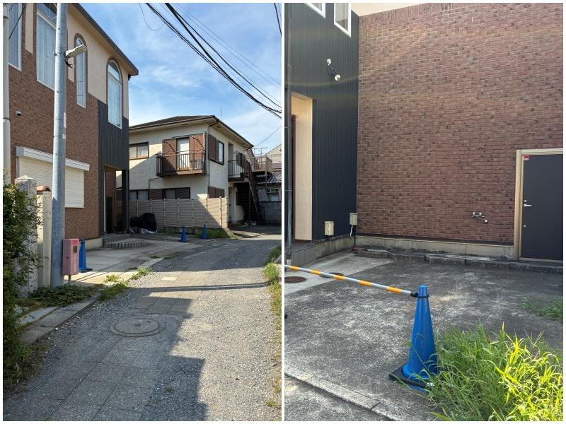 鎌倉市小町二丁目の売買物件/建物の全面道路（幅員約2.21mと細い道路です）｜駐車スペース