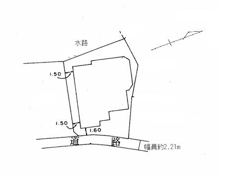 鎌倉市小町二丁目の売買物件/敷地図（概要図となります）