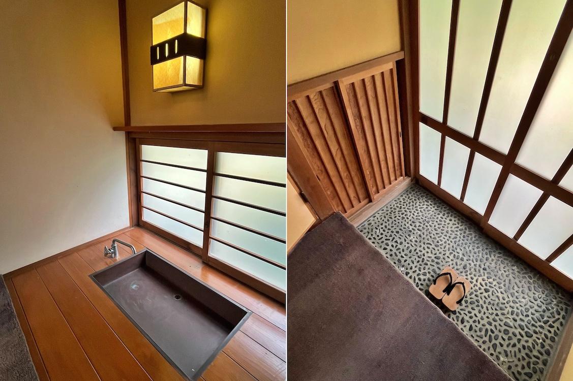 葉山町上山口の売買物件/南側の水屋と玄関｜どちらも細部まで美しく保たれている