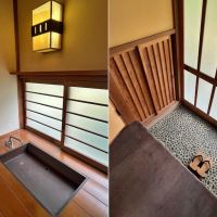 葉山町上山口の売買物件/南側の水屋と玄関｜どちらも細部まで美しく保たれている