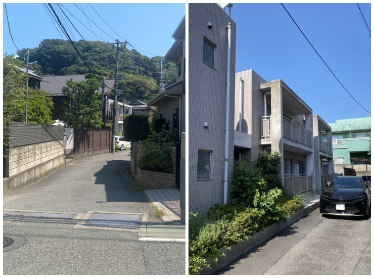 鎌倉市小町二丁目の賃貸物件/小町大路から住宅街へ道を進むと、建物があります。