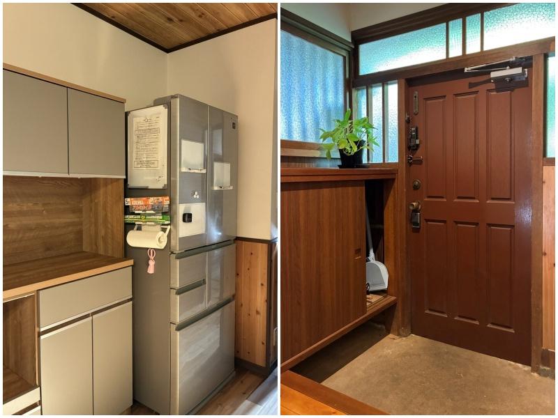 鎌倉市山崎の賃貸物件/冷蔵庫などが設置済です｜玄関まわりはレトロで可愛い